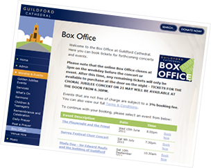 Screenshot of Box Office & Ticketing Management web-based system