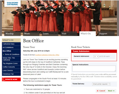 Screenshot of Box Office and Ticketing Management web-based system